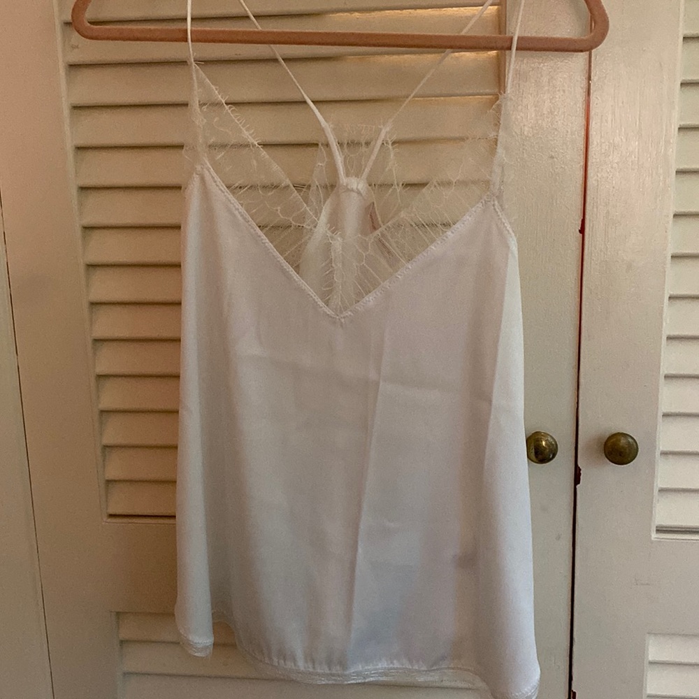 Lace white top